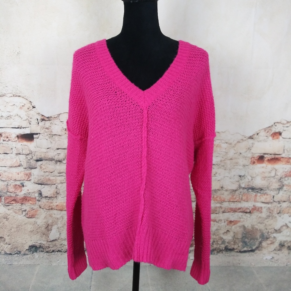 Michael Kors M Bright Pink Wool Blend Sweater